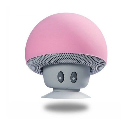 Mini Alto-Falante Bluetooth de Desenho Animado Fofo em Formato de Cogumelo com Ventosa Aprimorada, À Prova de Poeira, Presente de Aniversário para Crianças e Mulheres