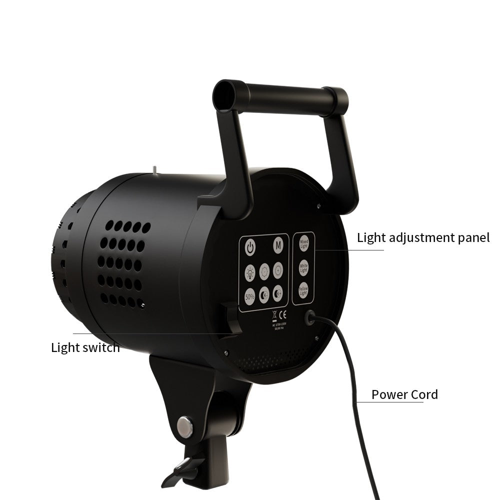 115/135W Photography Bowens Lighting LED 220V Video Studio Daylight-Balanced Lamp Portrait Flash Studio 3000-6000K 3 Colors