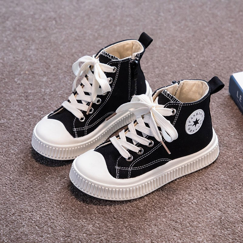 Children sports shoes outdoor indoor boys and girls non-slip canvas shoes campus students