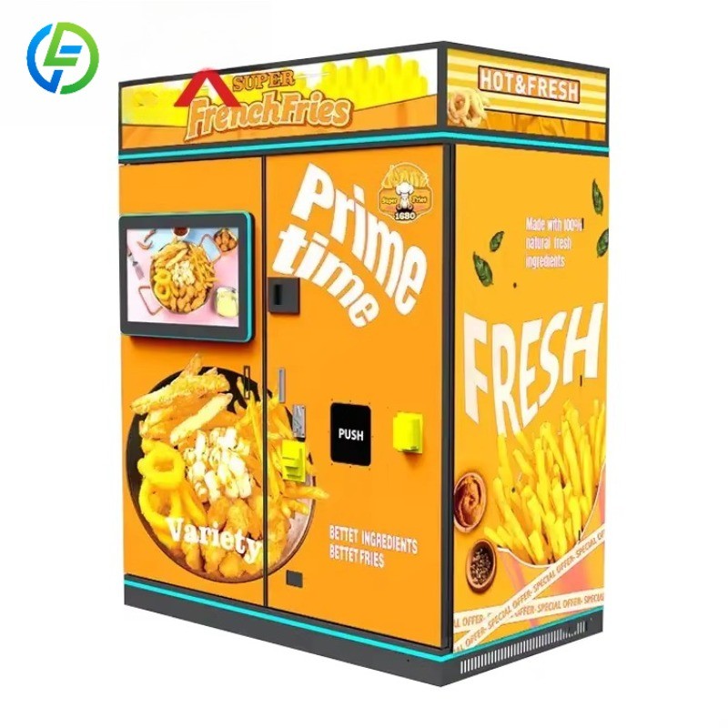French Fries Vending Machine Automatic Robot Hot Food Fired Chicken and Fry Chip Vending Machine for Sale Factory Price