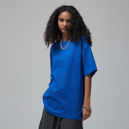 100 Heavy Weight Cotton T shirt For Men Women Short Sleeve Plain Tops Solid Oversized Tee Shirts Quality Clothing 8.8oz 250gsm