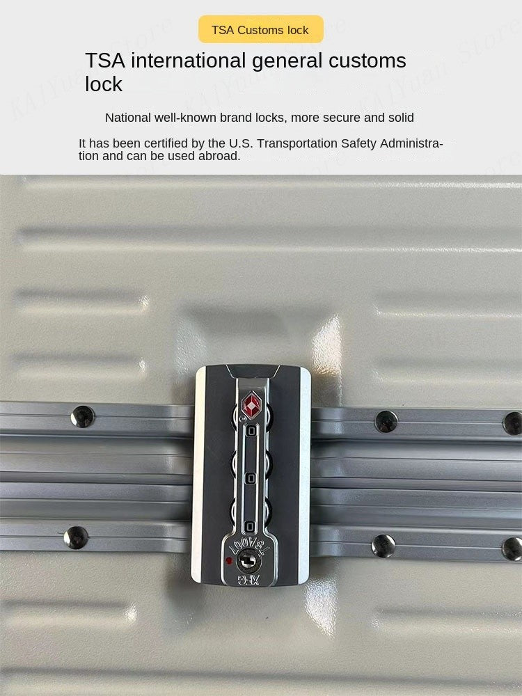 Mala de Viagem Nova com Estrutura de Alumínio, Suporte para Copo, Material PC, Mala de Cabine com Rodas, Grande Capacidade