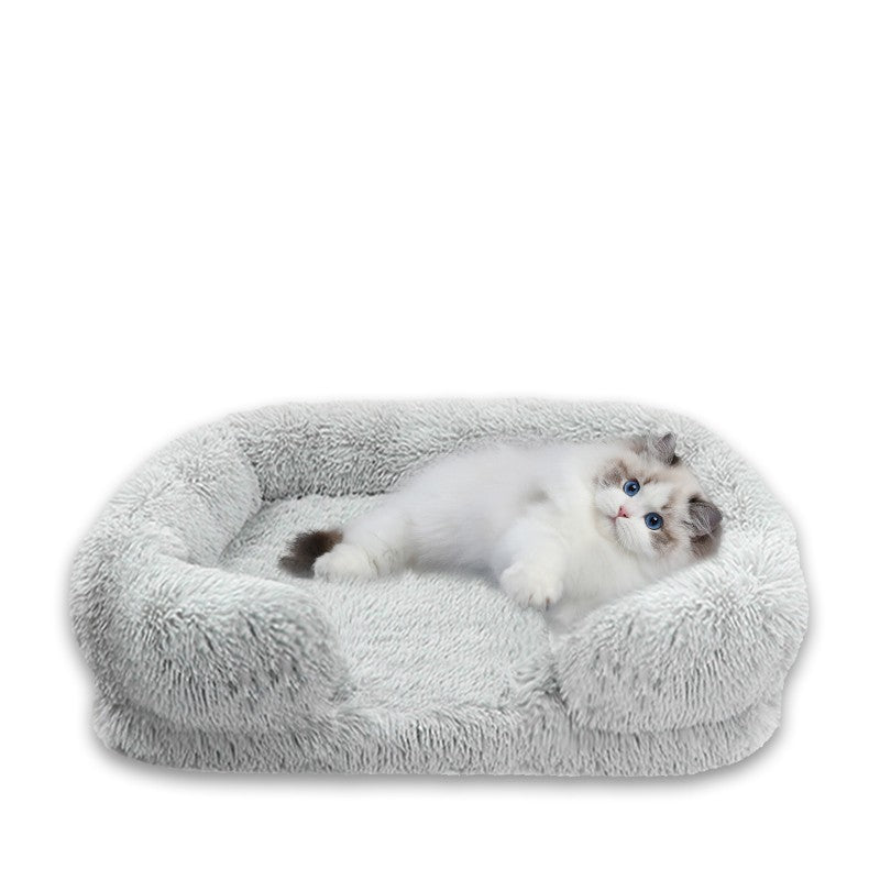 Cama ortopédica espessa para cães grandes - esponja em caixa de ovo, capa de pelúcia fácil de remover e lavar, móveis duráveis para animais de estimação,