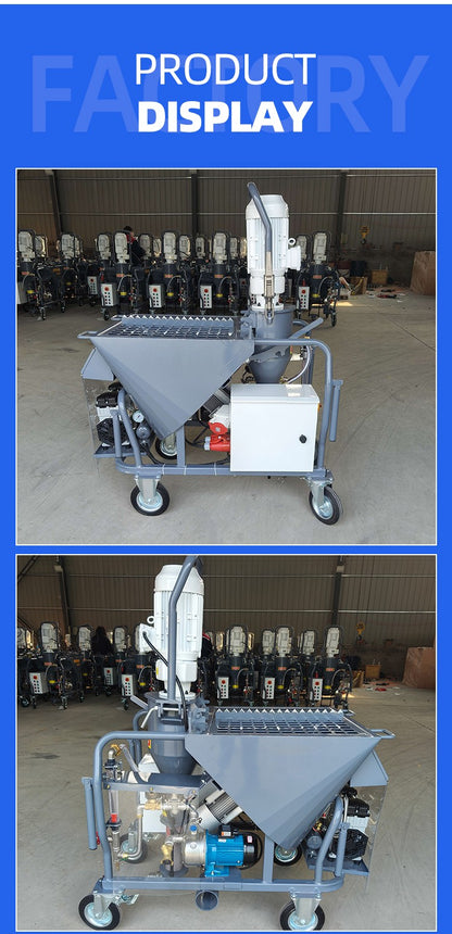 High Capacity Mortar Spraying Machine Electric for Large Area Wall Plaster Cement Efficient Rendering Pump