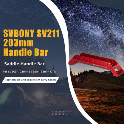 Svbony SV550 122mm Kits de Telescópio, F7 FPL51 Triplet APO com redutor de foco SV209, aquecedor de lente SV172, barra de alça SV211 203mm