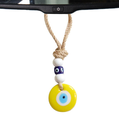 Ornamento Olho Grego Ornamento Olho Grego para Retrovisor de Carro Pingente Olho Grego Azul Turco Amuleto Olho Grego Decoração de Carro Sortuda
