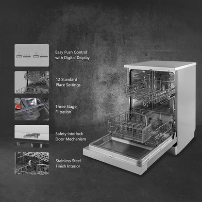 Washing Machine For Plate Kitchen Dishwasher 60cm/45cm 10/12/14 Sets Big Cavity Half Load Dual Zone Wash Dishwasher High Quality
