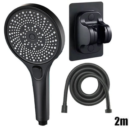 Chuveiro de tela grande com 3 modos de velocidade, acessórios portáteis para chuveiro, suprimentos de banheiro, kit completo de acessórios de chuveiro
