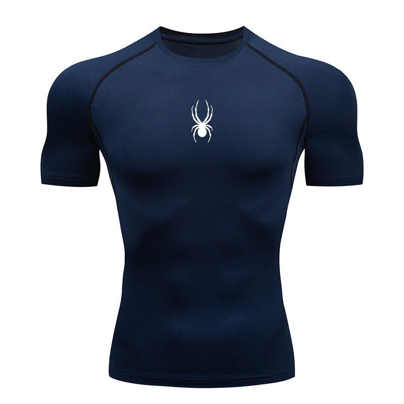Men Sport T-Shirt Spider Quick Dry Bodybuilding Running Shirt Compression Tops Gym T Shirt Men Fitness Tight Tees Rashgard