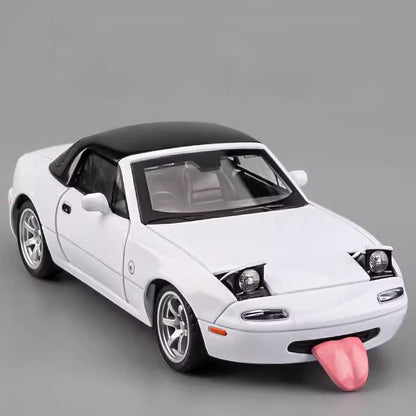 Miniatura 1/32 MX5 Liga Fundido Metal MX-5 Modelo de Carro de Brinquedo Veículo com Som e Luz Coleção Hobbies Presentes para Crianças Meninos Meninas