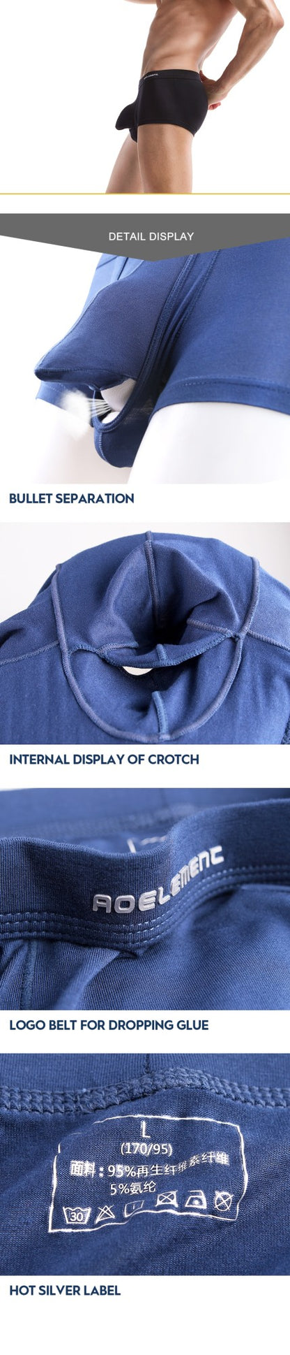 Austrian spermatic cord bullet separation underwear men's scrotal vein underpants Ice silk pouch curved men's boxers