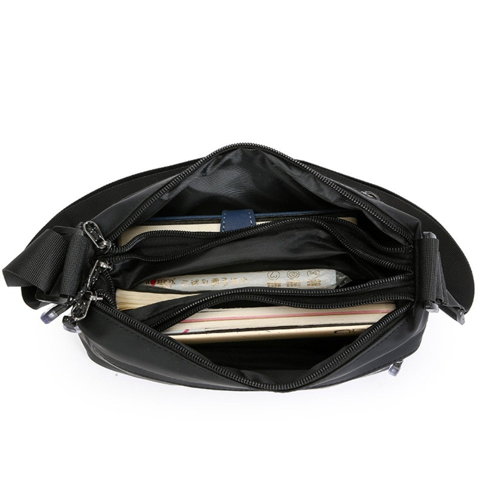 Oxford Crossbody Bag for Men Women Large Capacity Shoulder Messenger Bag Solid Color Waterproof Soft Fabric