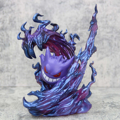 Estatueta de Pokémon Gengar de 18cm, Modelo de Ação de Anime, Estátua Colecionável para Exibição, Presente de Halloween, Natal e Aniversário