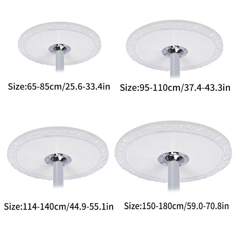 65-180cm Waterproof Round Transparent Elastic Edged Table Cover PVC Simple Convient Kitchen Catering Protector Tablecloth