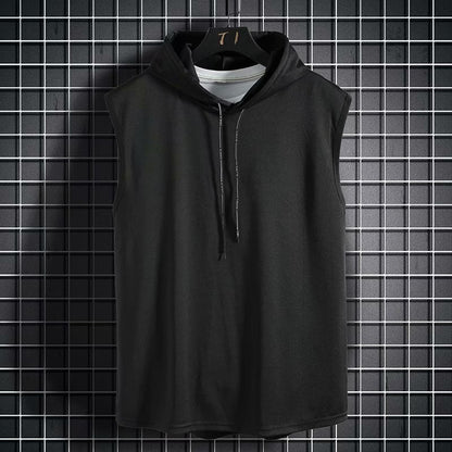 2023 New Fashion Zipper Cardigan Sweater Mens Sleeveless Hooded Vest Jacket Plus Size S-4XL Streetwear Vest Hoodies