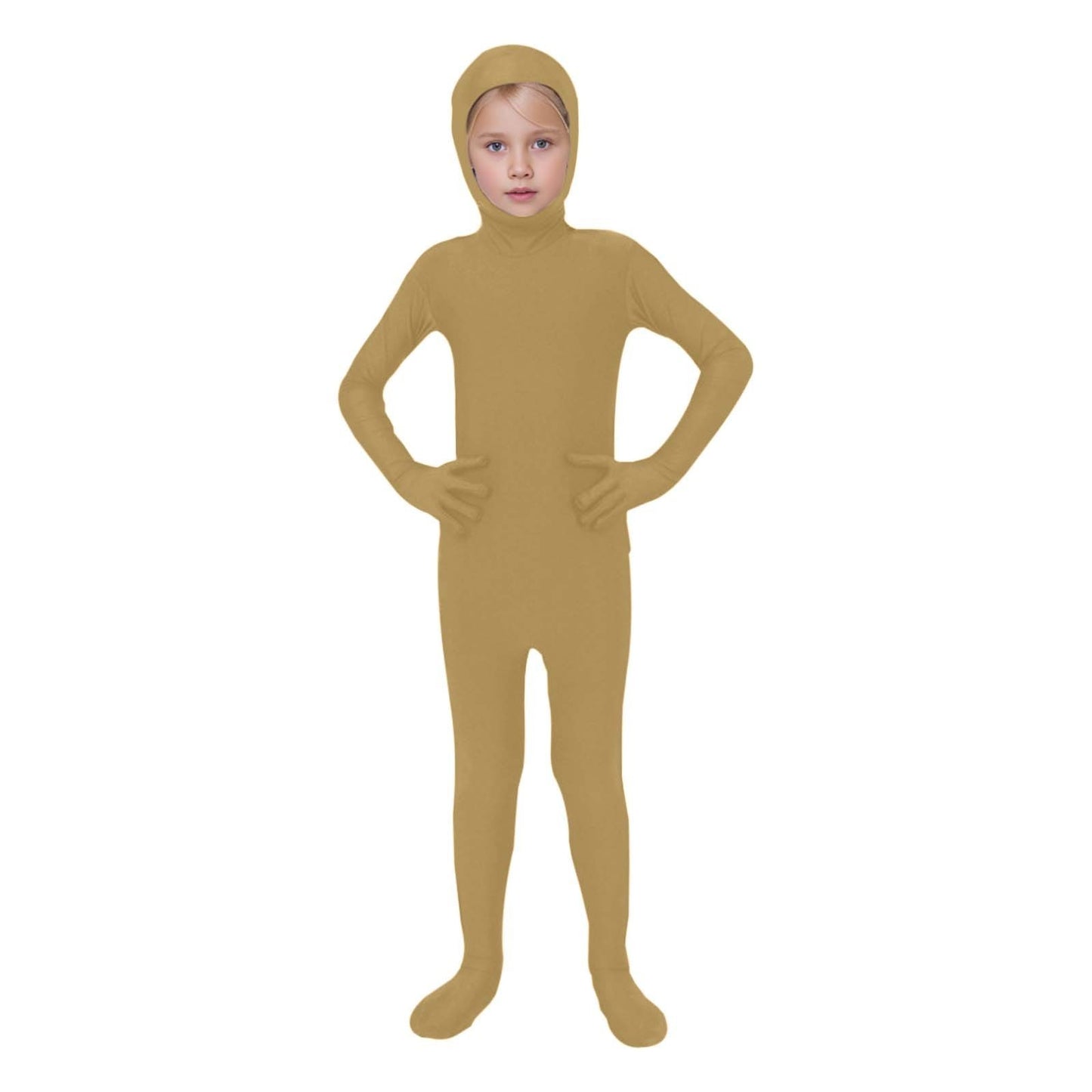 Kids Invisibility Jumpsuits Role Play Tights Full Body Suit Solid One-Piece Jumpsuit Halloween Costume Funny Romper Performance