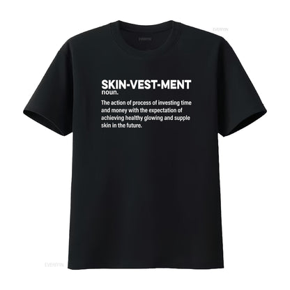 Skinvestment Skincare Definition Esthetician T Shirt vintage Washed homme graphic streetwear Soft Casual Comfortable