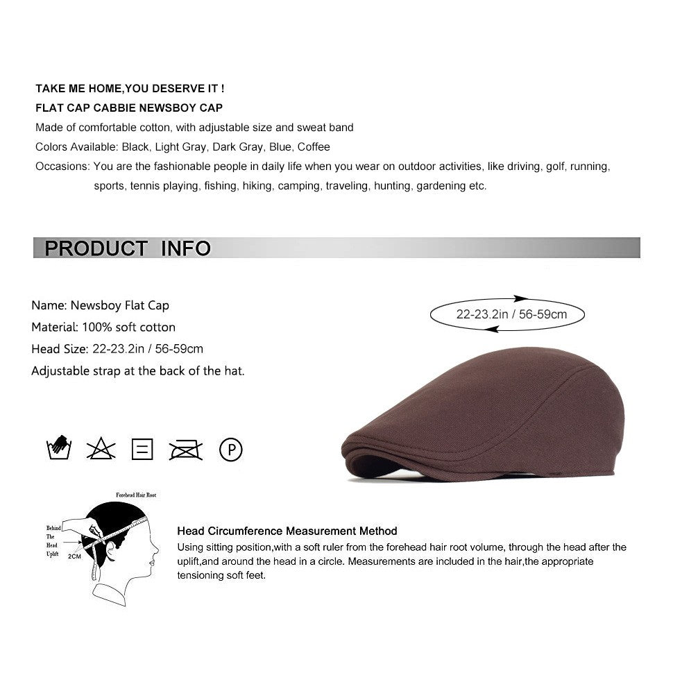 Cotton Newsboy Caps Men Women Hat Soft Casual Beret Solid Unisex Retro Hat Driver Flat Cap The waiter Cap