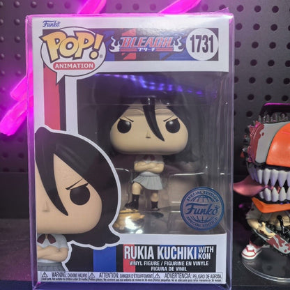 Funko Pop Original Shinigami Rukia Kuchiki Bonecos de Ação Modelo Figura de Vinil Decoração Boneca Edição Limitada Brinquedo Colecionável Presente