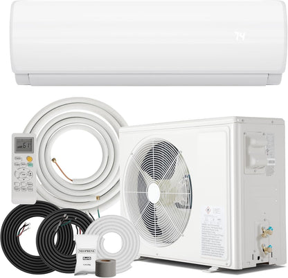 12000BTU Mini Split Air Conditioner & Heater with Inverter, 19 SEER2 115V Energy Saving AC Unit Cools Rooms
