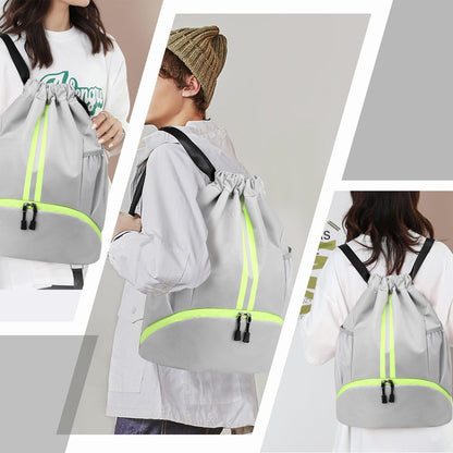 Basketball bag swimming bag Drawstring Backpack fitness Gym Bag with Shoes Compartment Sports Dry Wet Separation Storage Bag