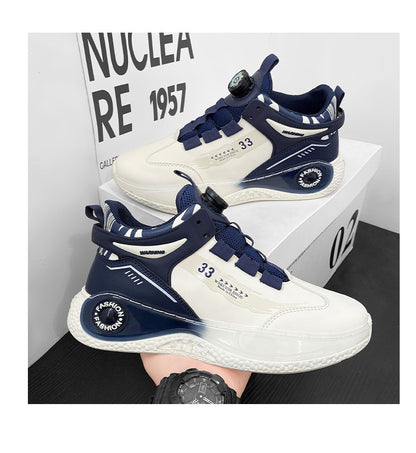 Tênis Masculino com Fivela Rotativa Confortável Antiderrapante Cadarço Durável para Atividades ao Ar Livre