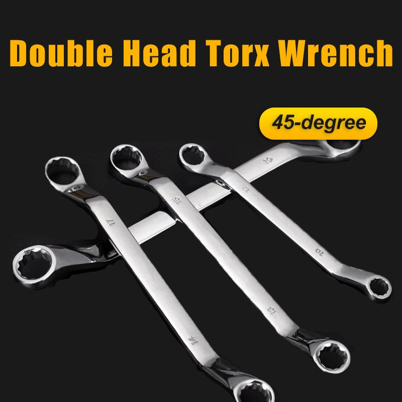 1pc Chrome Vanadium Steel Dual Head Dual-purpose Plum Wrench Auto Repair Wrench Tool Eye Wrench Repair Hardware Tool Plum Wrench