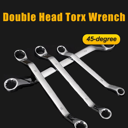 1pc Chrome Vanadium Steel Dual Head Dual-purpose Plum Wrench Auto Repair Wrench Tool Eye Wrench Repair Hardware Tool Plum Wrench