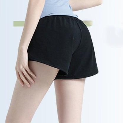 Fashion Anti-glare Lining 2 in 1 Yoga Shorts Loose Fitting Hem Elastic Sports Shorts Breathable Quick Dry Fitness Shorts Gym