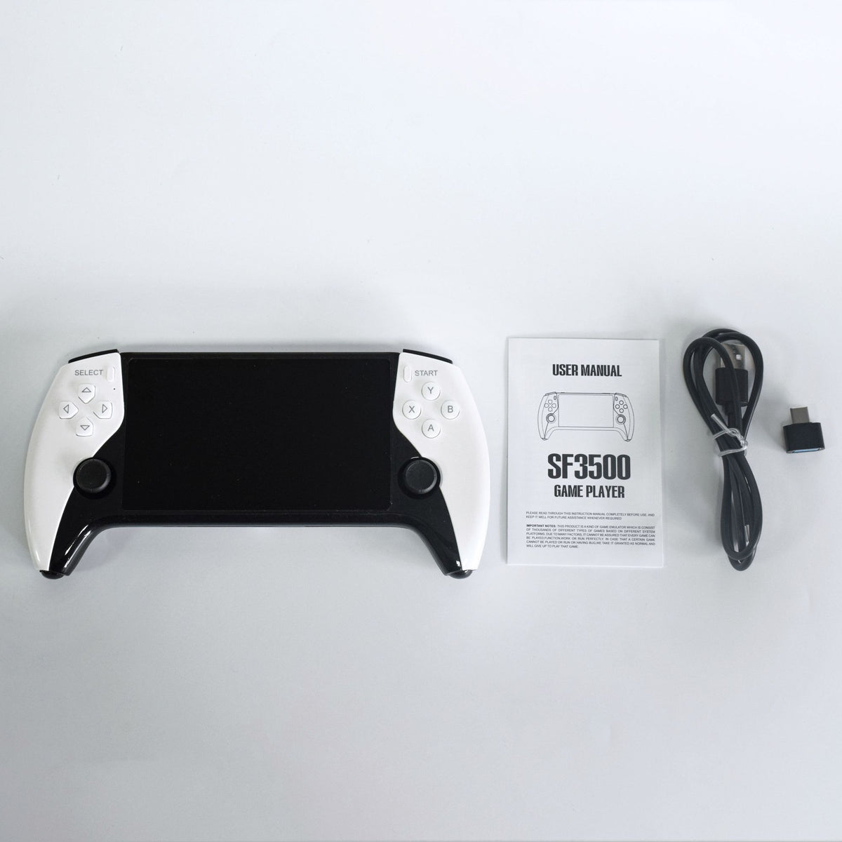 SF3500 Handheld Game Console, 5-Inch IPS Large Screen Portable Game Console, Built-in 20000+ Games, Supports FHD Output