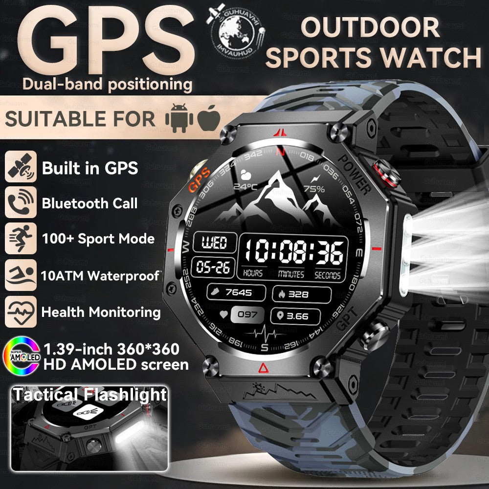 2025 Novo Smartwatch T-Rex 3 Ultra GPS Masculino 10ATM IP68 À Prova D'água GNSS de Banda Dupla Integrado Bússola Smartwatch Esportivo Militar