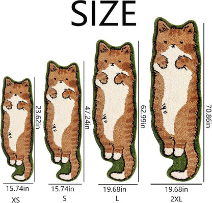 VIKAMA Cartoon Cat Patterned Carpet Home Decor. Provides Warmth For The Living Room And Bedroom Bedside. Non-Slip And Dirt-Proof