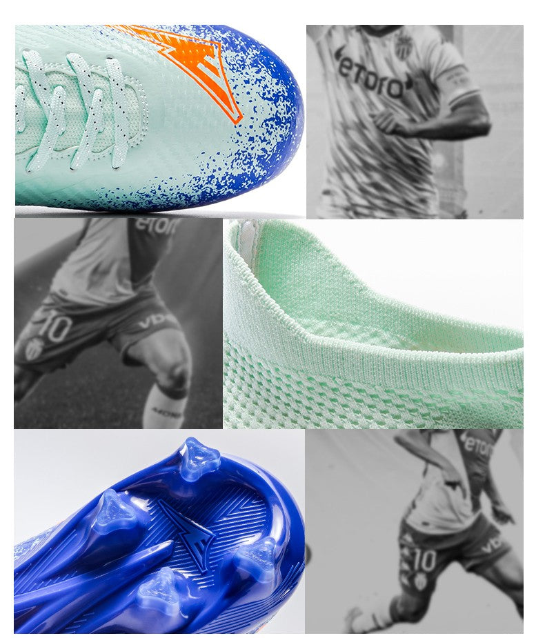 Men's High Tops Lace Up Soccer Cleats, Lightweight Professional Athletic Football Cleats Mens Athletic Shoes for Training Soccer