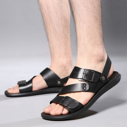 Summer Comfortable Men's Sandals 2025 Fashion Slippers Beach for Male Leather Shoes Open Toe Casual Mens Sandals zapatos hombre