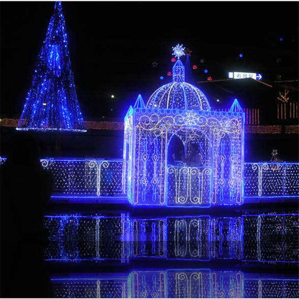 Luzes de corda de rede de LED 8 modos 220V 110V plugue UE/EUA Festival Decoração de Natal Guirlandas Festa de Natal Jardim Ano Novo Casamento