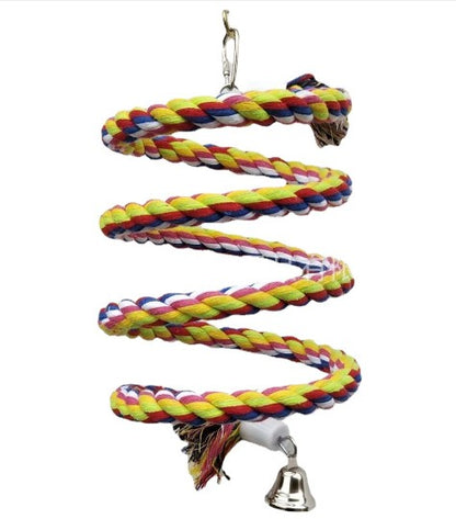 Novos Brinquedos Para Pássaros Papagaios de 160 cm de Comprimento Brinquedo Para Animais de Estimação Papagaio Corda Em Pé Decoração de Gaiola de Pássaros Brinquedo de Escalada de Papagaio Sino de Corda Para Gaiola de Pássaros