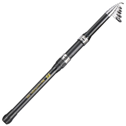 Vara de Pesca Sougayilang Carbon 2.1-3.0m Vara de Pesca Telescópica Vara de Arremesso Portátil para Pesca de Lazer Pesca em Água Salgada
