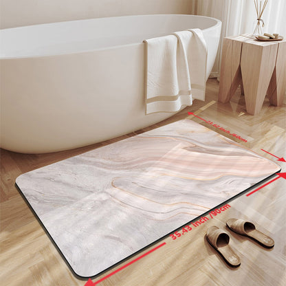 Diatomaceous Earth Bath Mat Bathroom Absorbent Foot Mats Non-Slip Shower Pad Toilet Carpet Quick Dry Entrance Doormat Washable