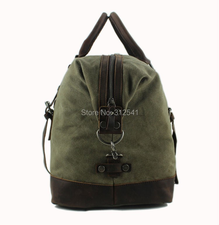 Bolsas de viagem de couro e lona militar vintage masculinas Bolsas de mão para viagem Bolsas de viagem masculinas sacola de viagem bolsa grande de fim de semana bolsa para pernoite