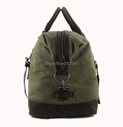 Bolsas de viagem de couro e lona militar vintage masculinas Bolsas de mão para viagem Bolsas de viagem masculinas sacola de viagem bolsa grande de fim de semana bolsa para pernoite