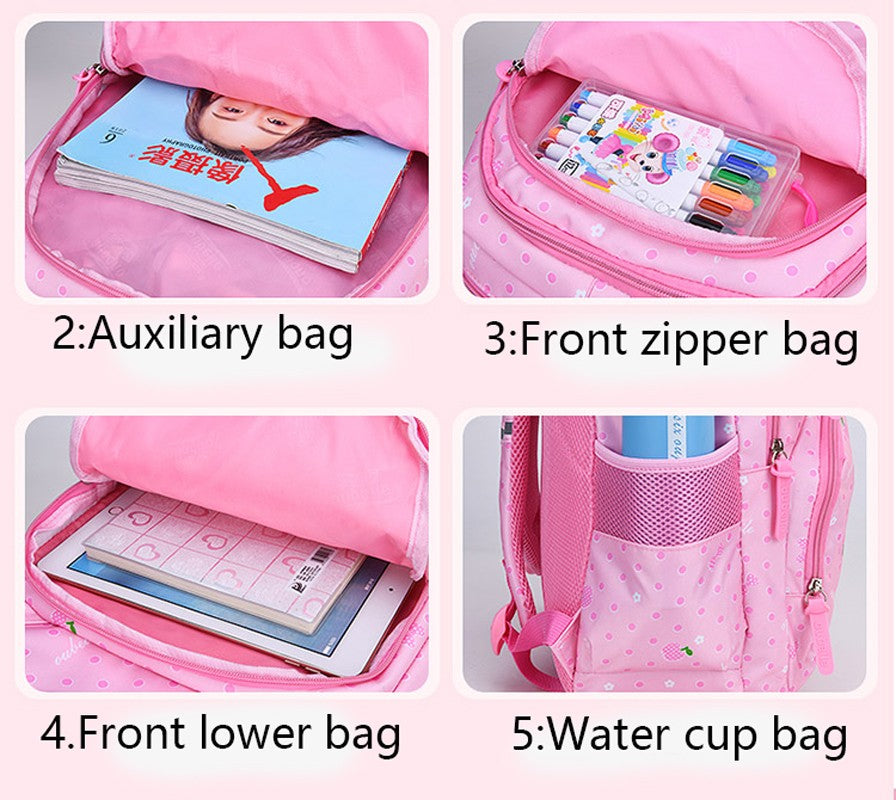 Mochila Infantil Menina, Mochila Escolar Estudantil Frutas Flores Marinho Para Crianças Adolescentes, Mochila Escolar Primária À Prova D'água, Mochila Menina