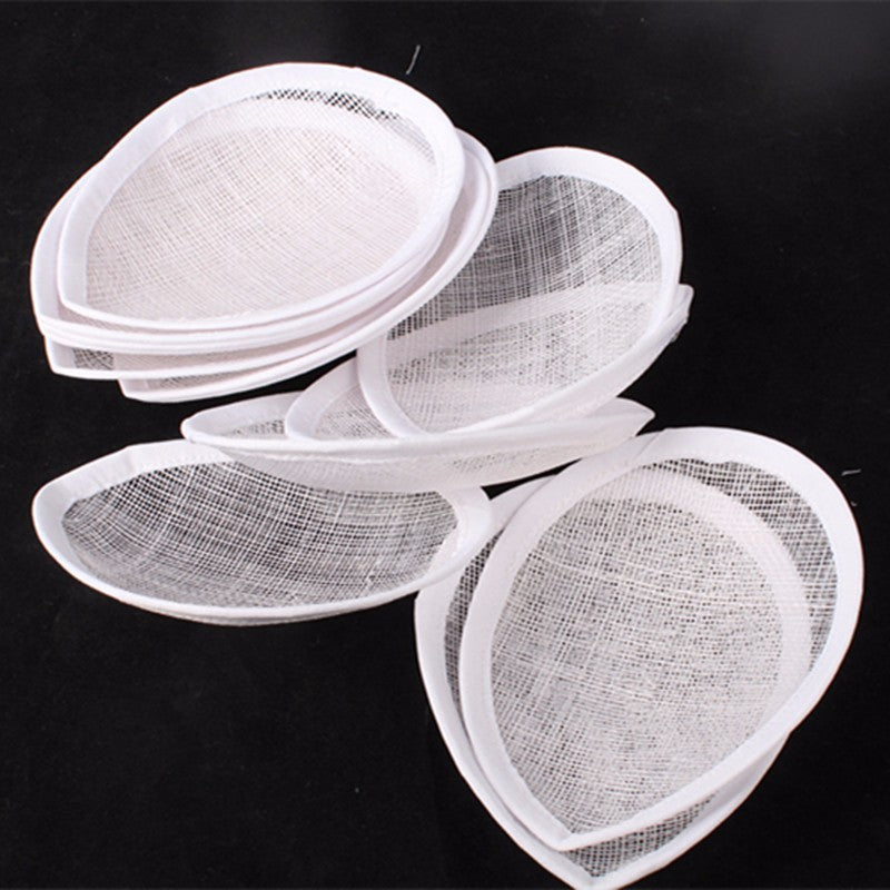 13 CM Sinamay Teardrop Fascinator Base Material Feminino de Chapelaria Base para Chapéus de Coquetel Acessórios de Cabelo DIY para Festas