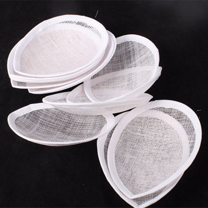 13 CM Sinamay Teardrop Fascinator Base Material Feminino de Chapelaria Base para Chapéus de Coquetel Acessórios de Cabelo DIY para Festas