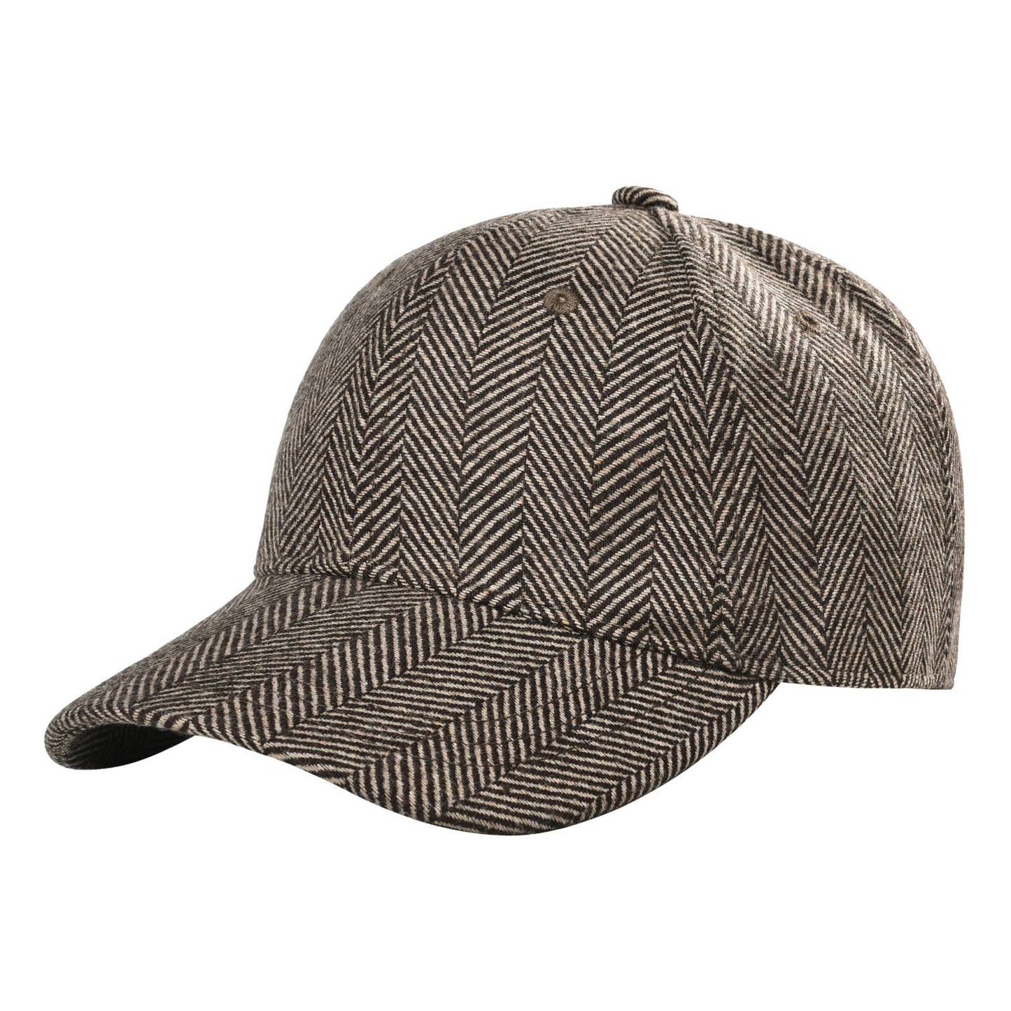 Boné de Beisebol Masculino BOTVELA de Lã Tweed Estilo Casual Macio Ajustável Não Estruturado