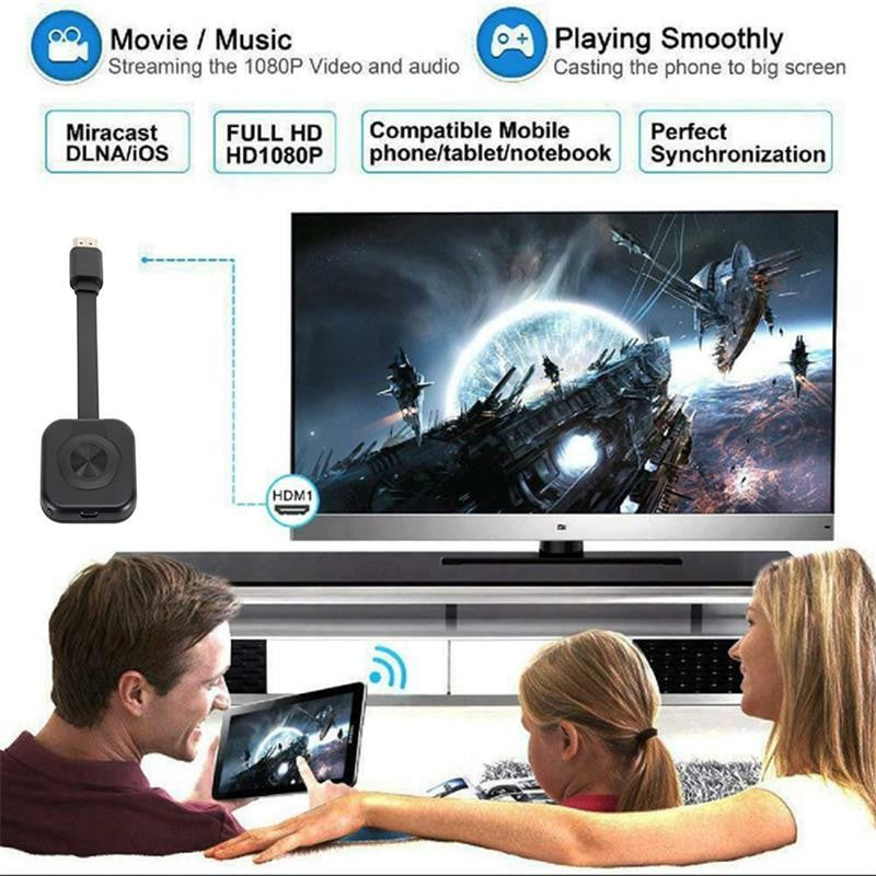 Wireless WiFi Projector Audio Video Transmitter Receiver Mirroring Screen Display Adapter HDMI-Compatible Phone PC TV Monitor