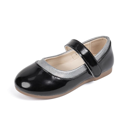 Fashion Children's Flat Shoes Non-slip PU Leather Shoes 3-colors Comfortable Wear-resistant All-season Mary Jane Princess Shoes