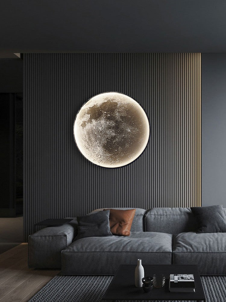 Moon Wall Lamp Living Room Background Wall Ceiling Lamp Art Bedroom Ceiling Lamp Imitating the Moon Surface Decorative Lamp