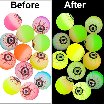 10 Pieces Halloween Bouncing Balls Glow in The Dark Bouncing Eyeballs Halloween Theme Eyeballs for Halloween Favor Supplies