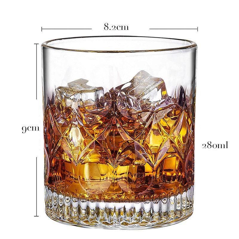 1 Copo de Uísque, Copos Tumbler para Whisky On the Rocks, Vidraria para Coquetéis, Scotch, Bourbon, Gin, Vodca, Conhaque