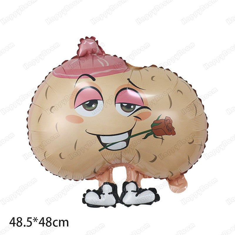 Cartoon Funny Penis Foil Balloon Big Willy Shape Ballons Bachelorette Party Bride To Be Decor Globos Hen Night Party Supplies